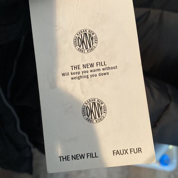 DKNY Faux Fur Trim Hooded Puffer Coat - Picture 10 of 15